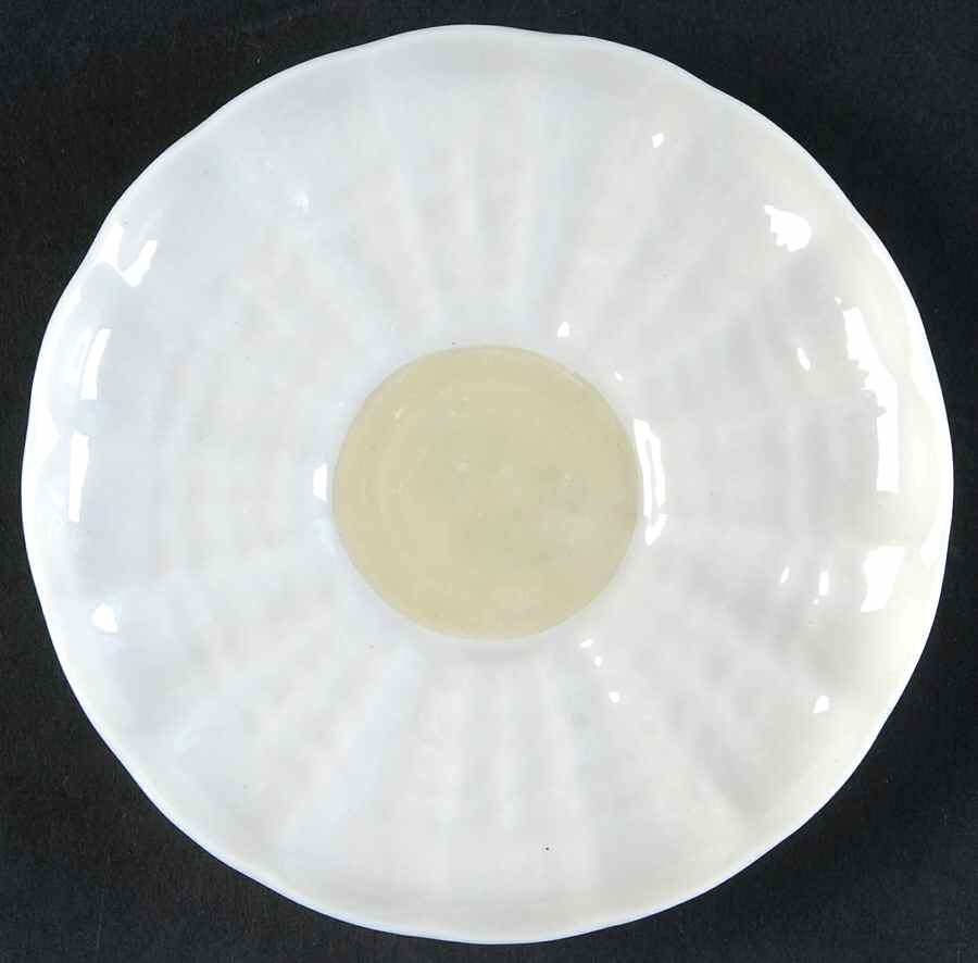 Tridacna Yellow (No Trim) Saucer for Demitasse Cup by Belleek Pottery (Ireland)-1