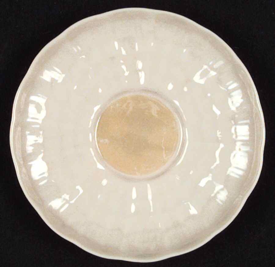 Tridacna Yellow (No Trim) Saucer by Belleek Pottery (Ireland)-1