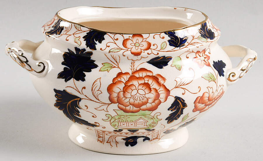 Gordon Rust Sugar Bowl No Lid by Burgess & Leigh-1