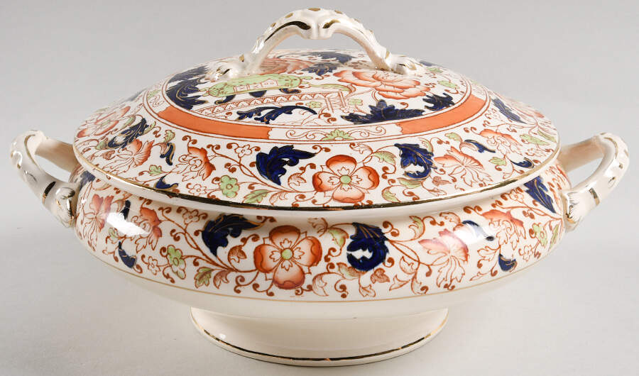 Gordon Rust Round Covered Vegetable by Burgess & Leigh-1