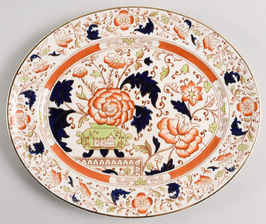 Gordon Rust 11" Oval Serving Platter by Burgess & Leigh-1