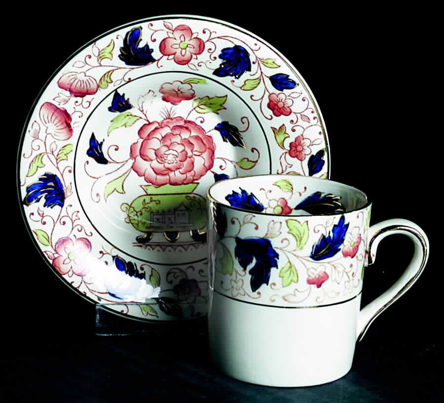 Gordon Rust Flat Demitasse Cup & Saucer Set by Burgess & Leigh-1