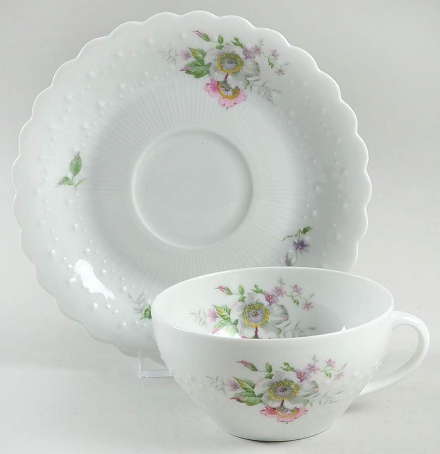 Eglantine Flat Cup & Saucer Set by Georges Boyer-1