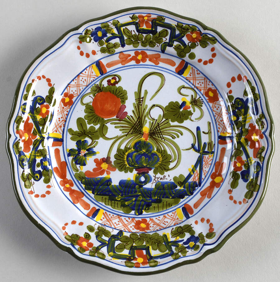 Blue Carnation Salad Plate by Brolli (Italy)-1