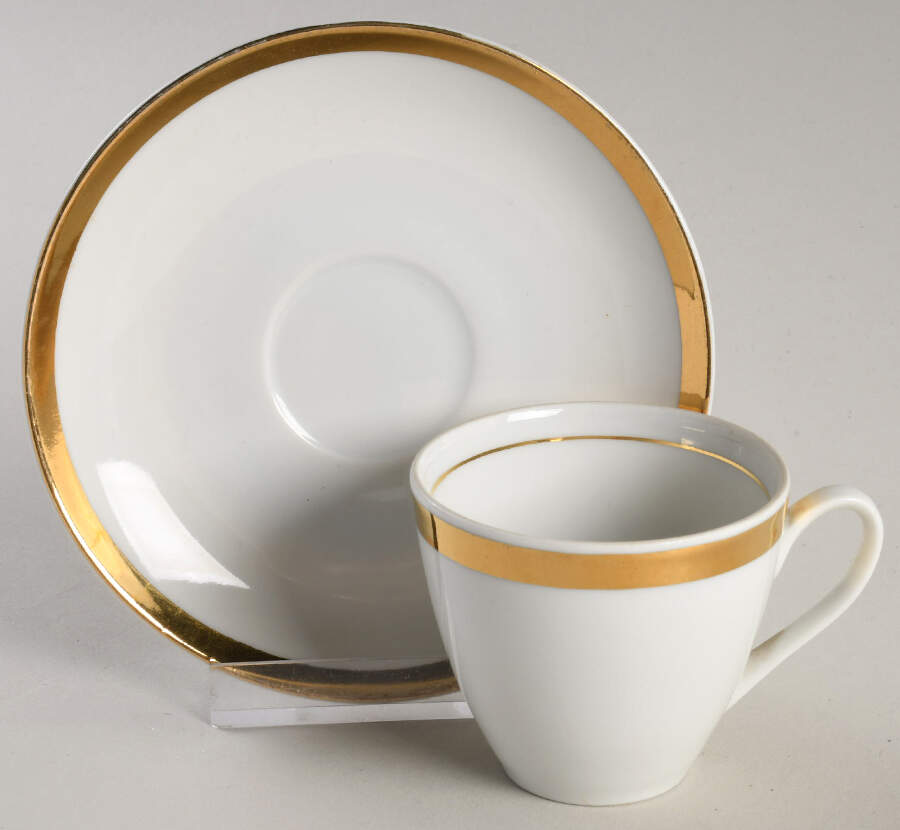 Brigitta Flat Demitasse Cup & Saucer Set by Bohemia Ceramic Works-1