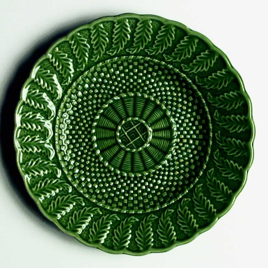 Basketweave Green Salad Plate by Bordallo Pinheiro-1