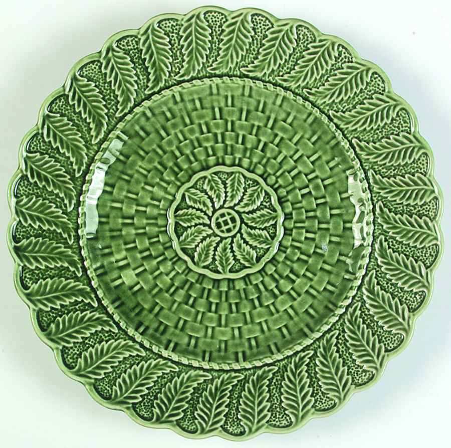 Basketweave Green Dinner Plate by Bordallo Pinheiro-1