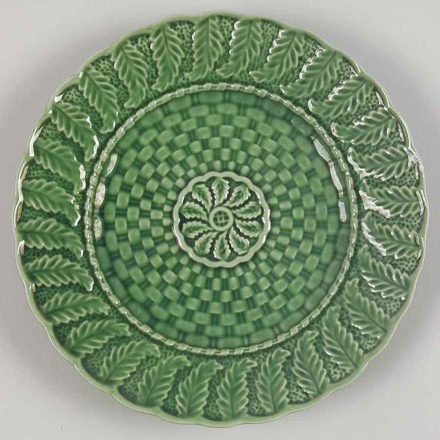 Basketweave Green Salad Plate by Bordallo Pinheiro-1