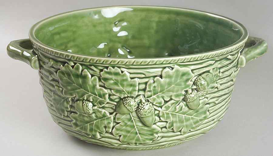 Oak Leaf Green Tureen No Lid by Bordallo Pinheiro-1