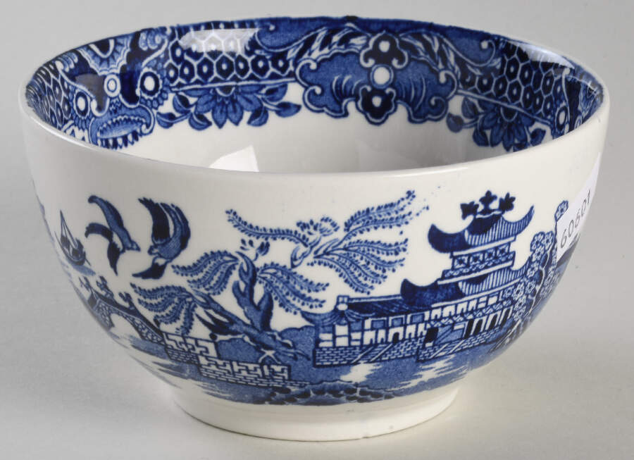 Willow Blue (No Gold Trim) Cranberry Bowl by Burgess & Leigh-1