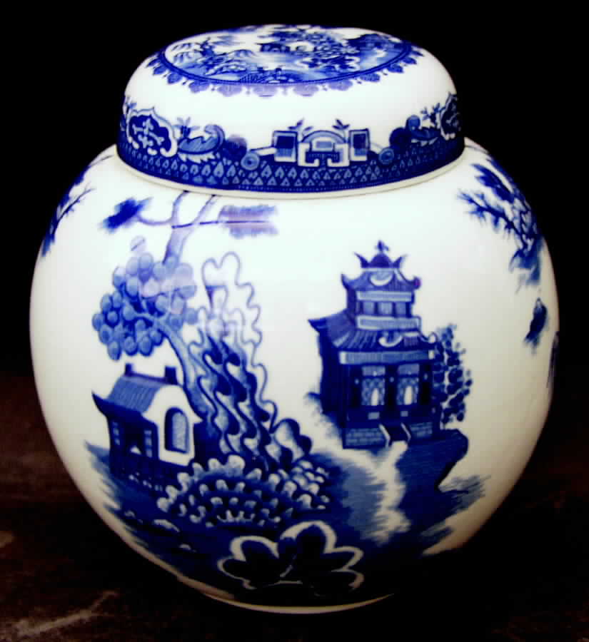 Willow Blue (No Gold Trim) Small Ginger Jar & Lid by Burgess & Leigh-1