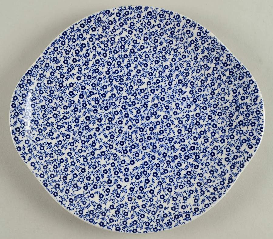 Felicity Blue Handled Cake Plate by Burgess & Leigh-1
