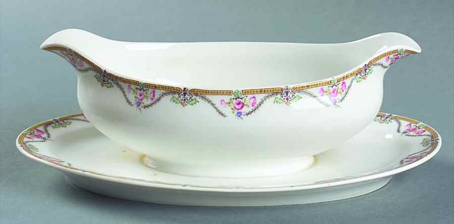 BAL5 Gravy Boat with Attached Underplate by H Balleroy-1