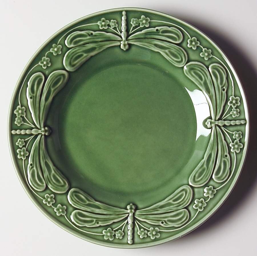 Dragonfly (Green) Salad Plate by Bordallo Pinheiro-1