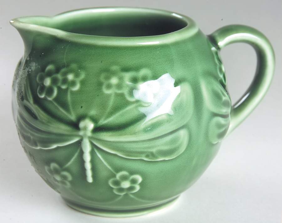 Dragonfly (Green) Creamer by Bordallo Pinheiro-1