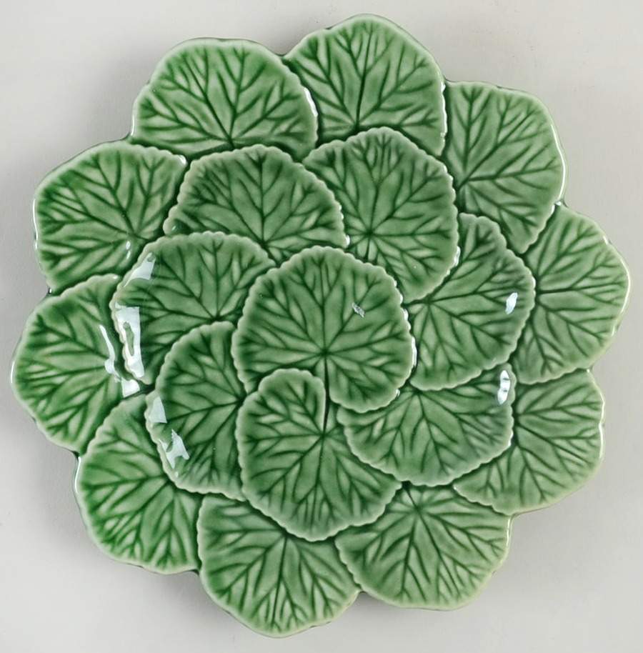Geranium Green Salad Plate by Bordallo Pinheiro-1
