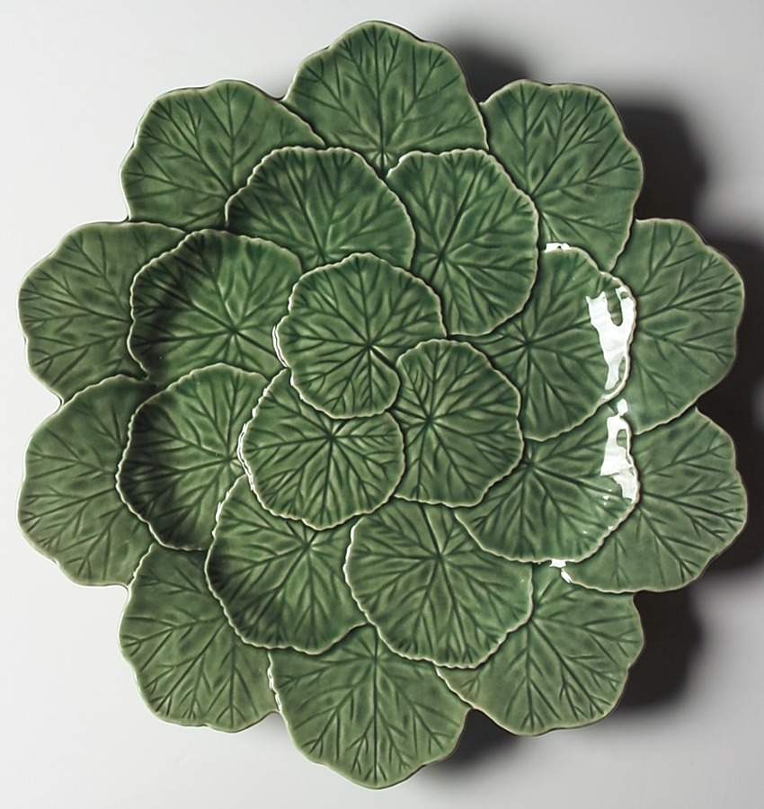 Geranium Green 13" Chop Plate (Round Platter) by Bordallo Pinheiro-1