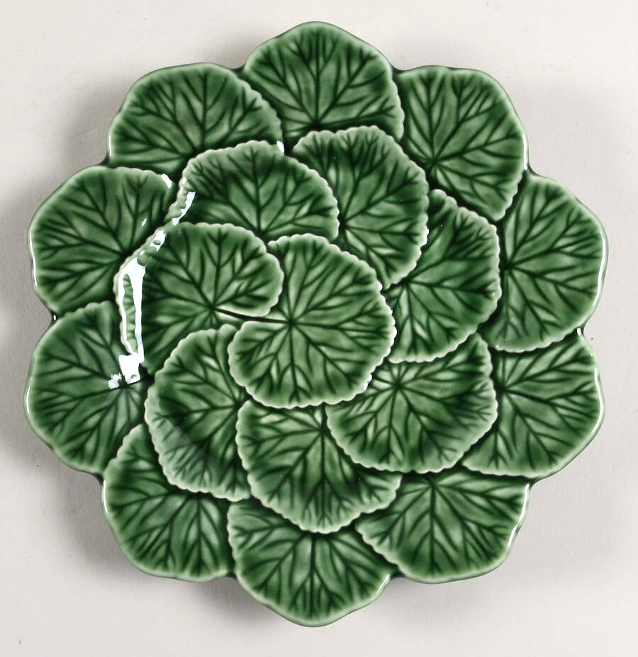 Geranium Green Salad/Dessert Plate by Bordallo Pinheiro-1