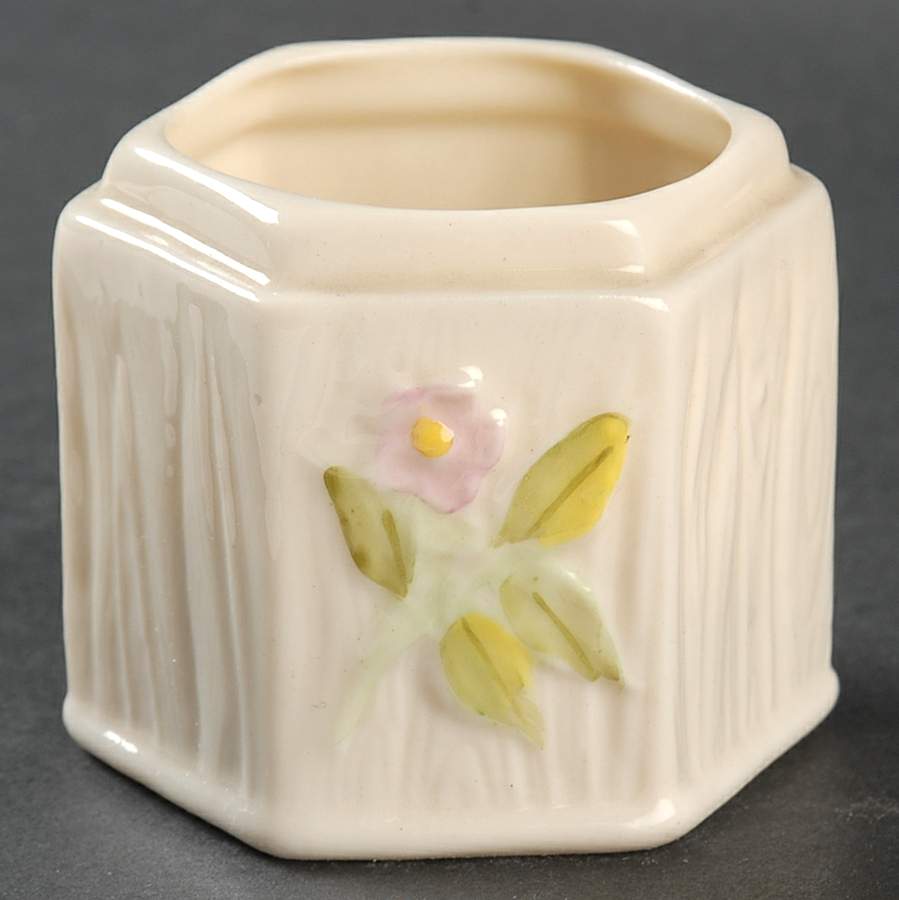 Winter Rose Hexagonal Box No Lid by Belleek Pottery (Ireland)-1