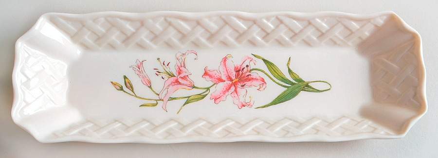 Country Trellis Mint Tray by Belleek Pottery (Ireland)-1