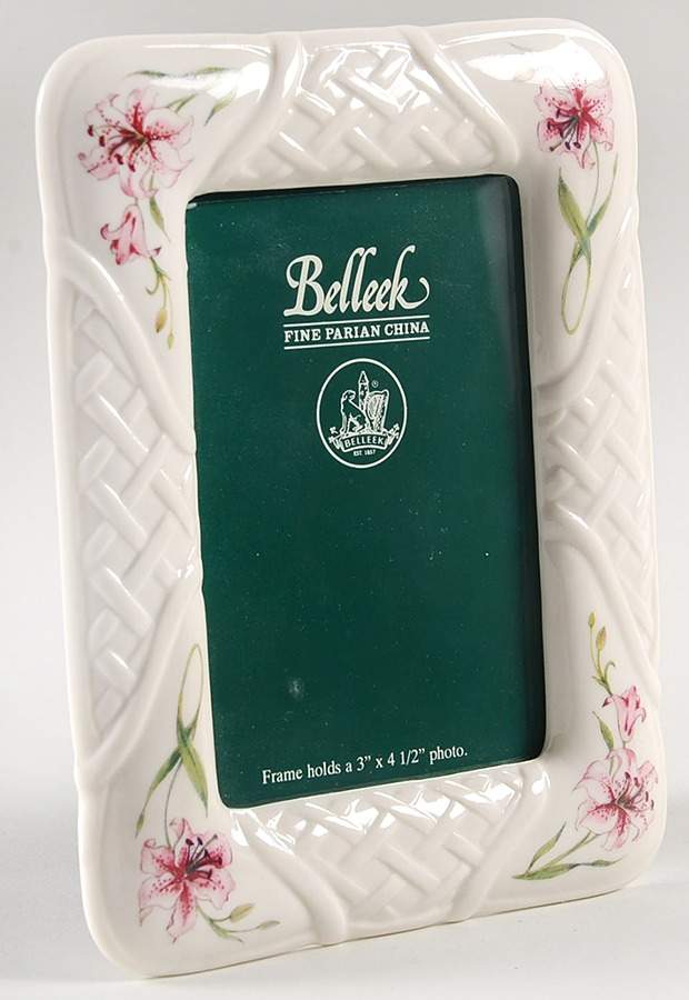 Country Trellis Frame-Holds 3" X 4 1/2" by Belleek Pottery (Ireland)-1