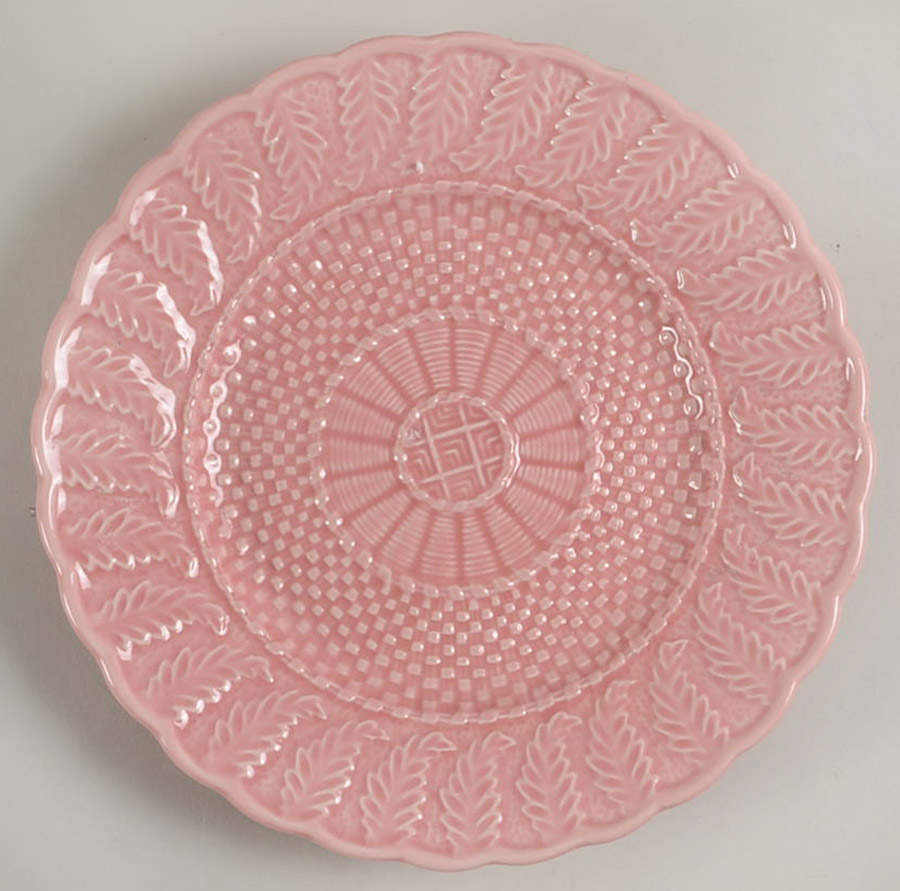 Basketweave Red Salad Plate by Bordallo Pinheiro-1