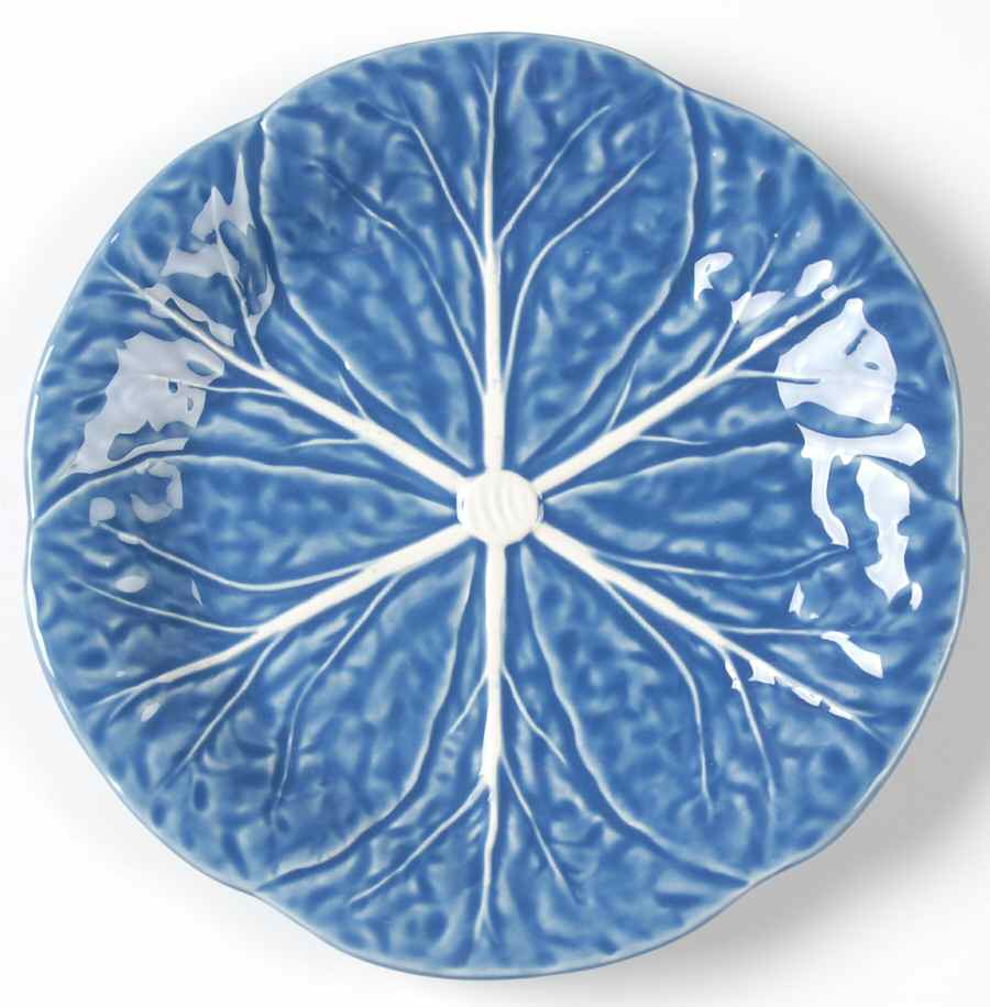 Cabbage Blue Salad Plate by Bordallo Pinheiro-1