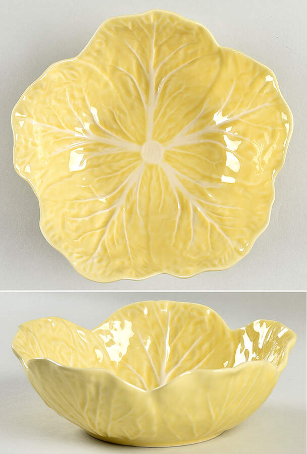 Cabbage Yellow Coupe Soup Bowl by Bordallo Pinheiro-1