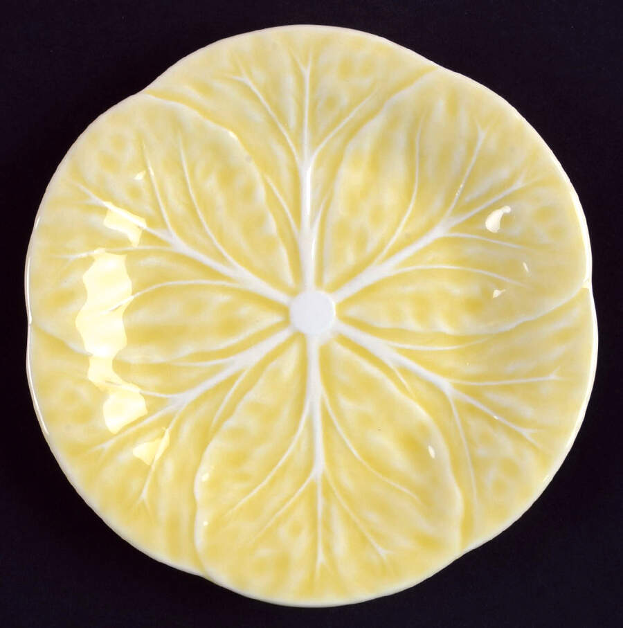 Cabbage Yellow Bread & Butter Plate by Bordallo Pinheiro-1