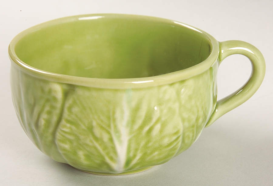 Cabbage Light Green Flat Cup by Bordallo Pinheiro-1