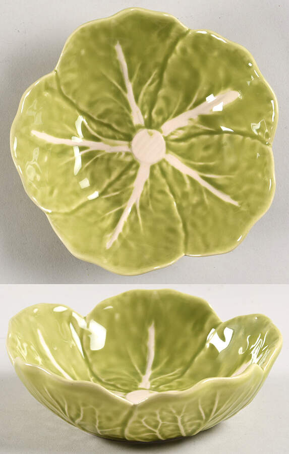 Cabbage Light Green Fruit/Dessert (Sauce) Bowl by Bordallo Pinheiro-1