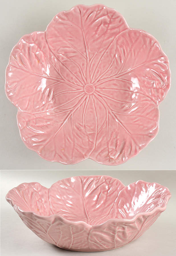 Cabbage Pink 11" Round Vegetable Bowl by Bordallo Pinheiro-1