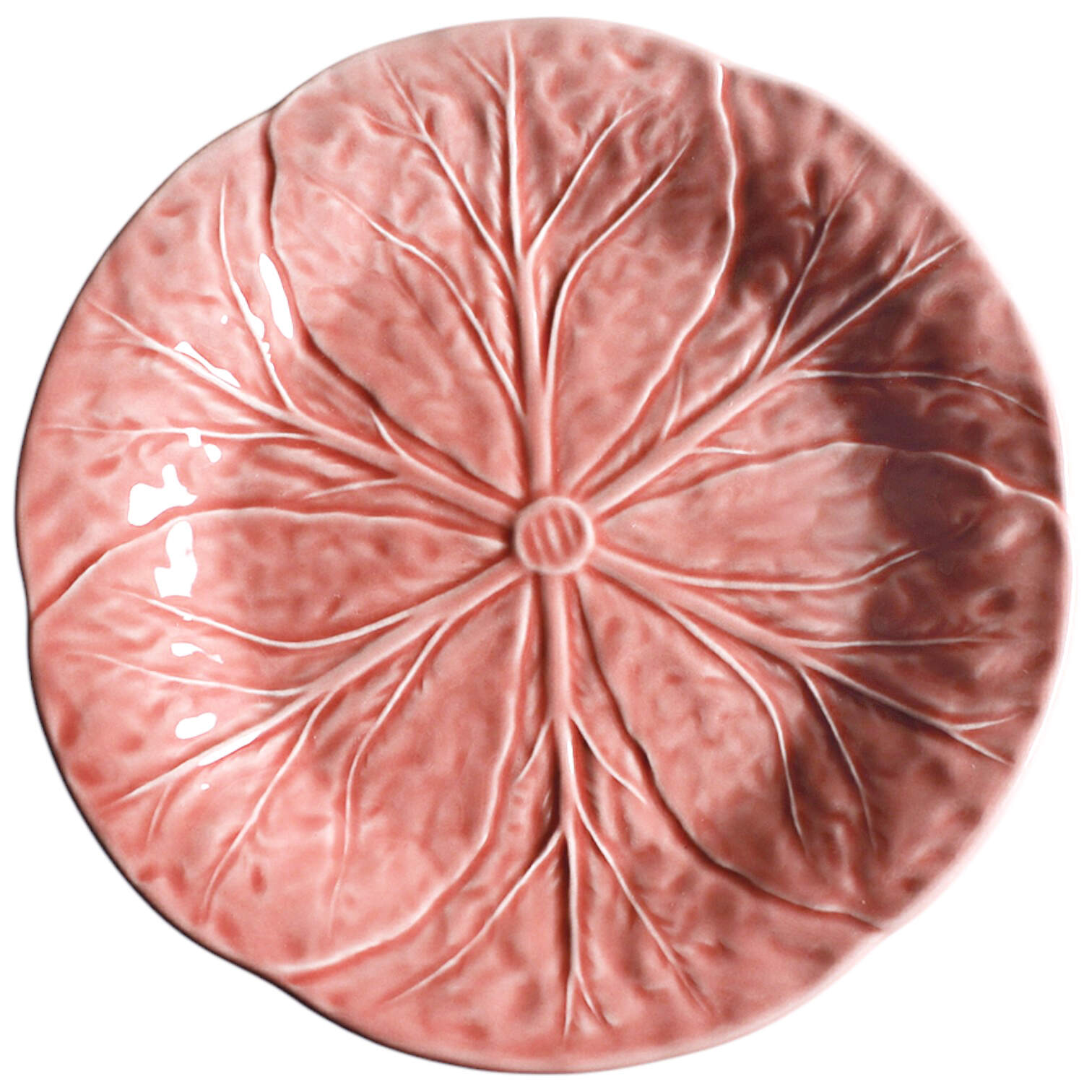 Cabbage Pink Salad Plate by Bordallo Pinheiro-1