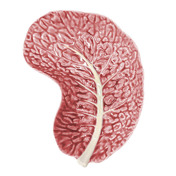 Cabbage Pink Crescent Salad Plate by Bordallo Pinheiro-1