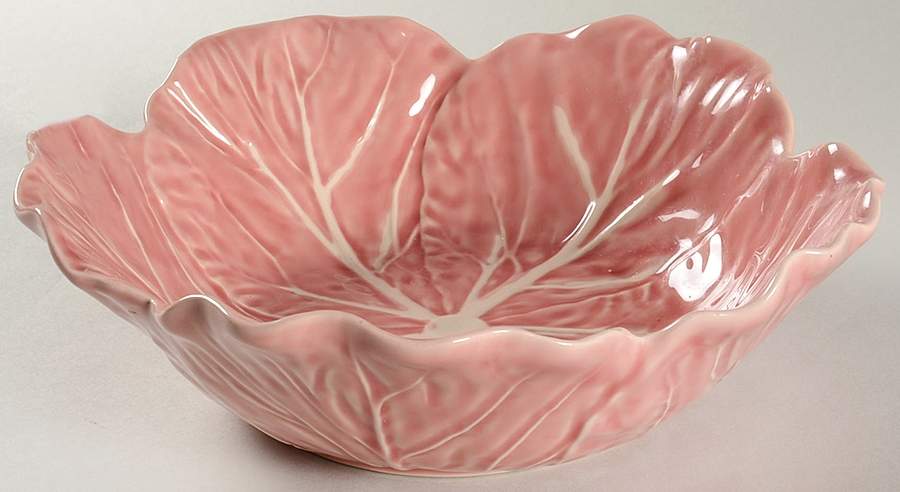 Cabbage Pink 9" Round Vegetable Bowl by Bordallo Pinheiro-1