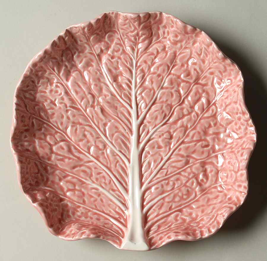 Cabbage Pink Salad Plate by Bordallo Pinheiro-1