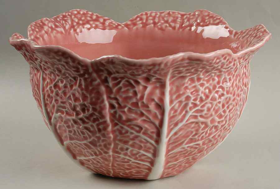 Cabbage Pink 10" Large Salad Serving Bowl by Bordallo Pinheiro-1
