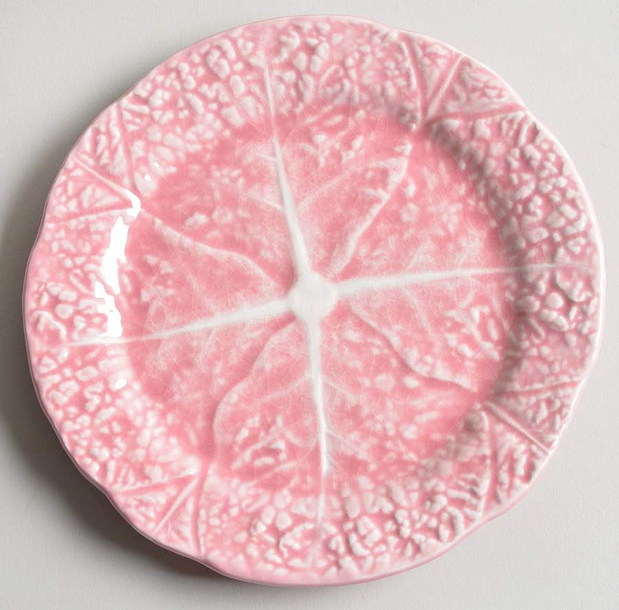 Cabbage Pink Dessert/Pie Plate by Bordallo Pinheiro-1