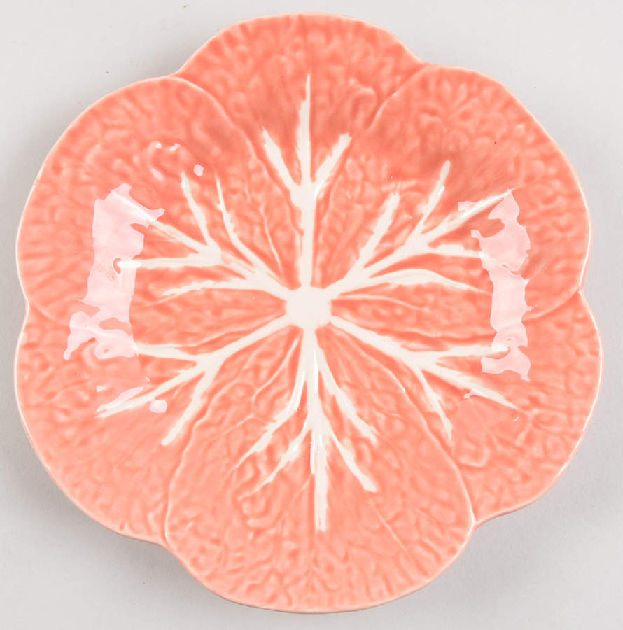 Cabbage Peach Luncheon Plate by Bordallo Pinheiro-1