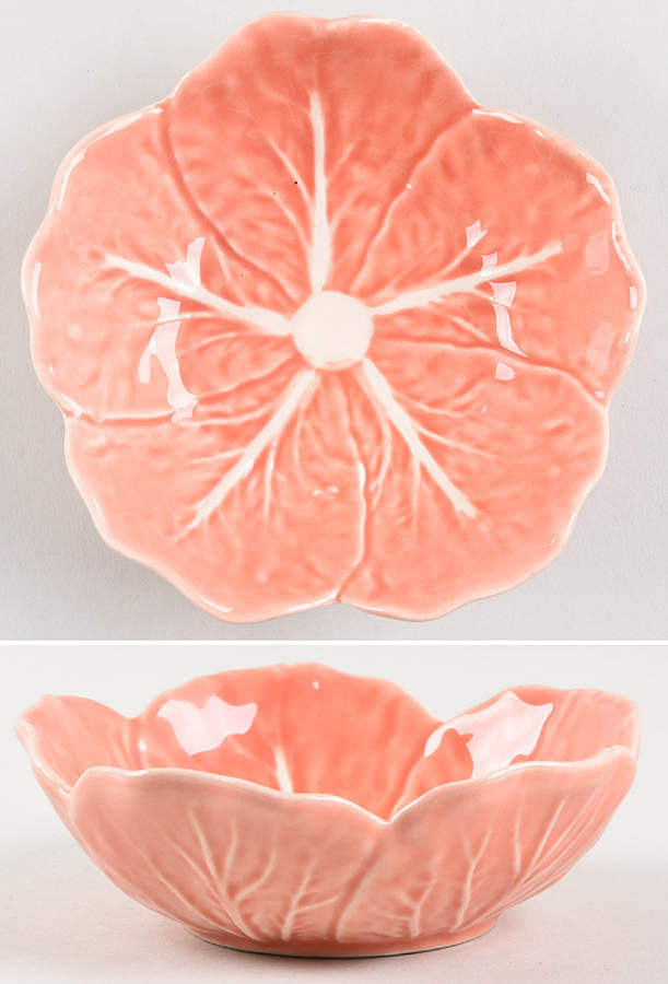 Cabbage Peach Fruit/Dessert (Sauce) Bowl by Bordallo Pinheiro-1