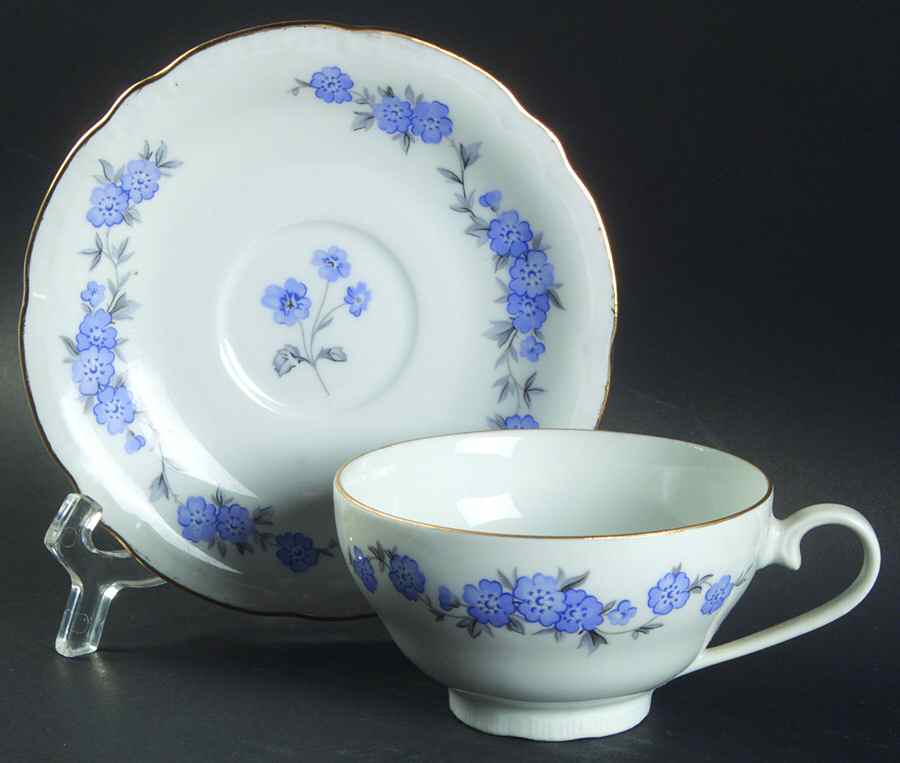 BOH78 Footed Cup & Saucer Set by Bohemia Ceramic Works-1