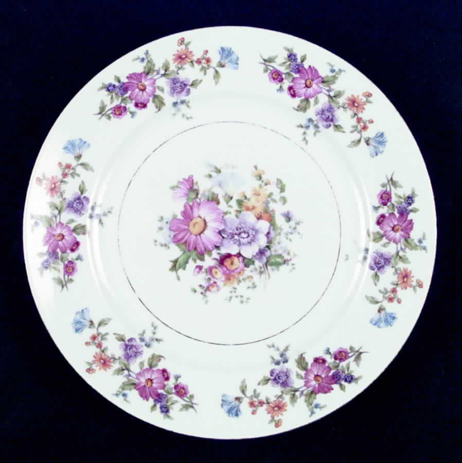 Floradora (White) Luncheon Plate by Bohemia Ceramic Works-1