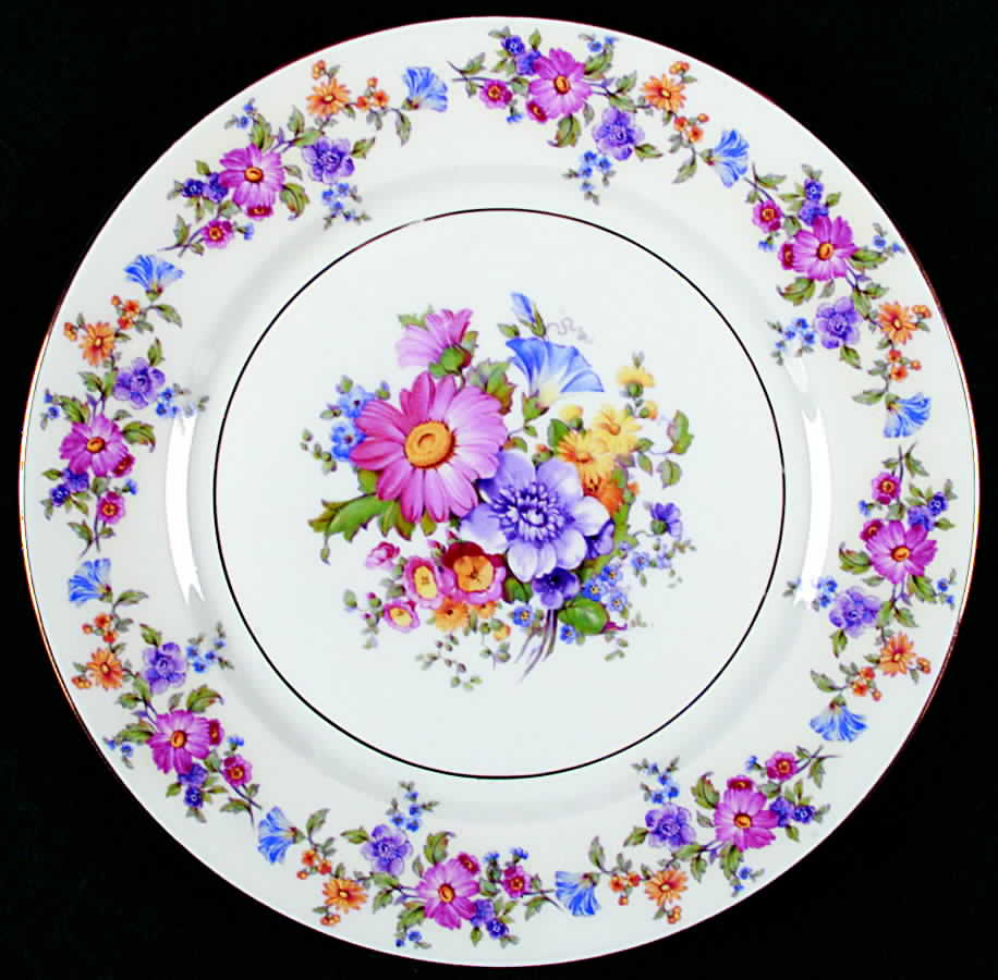 Floradora (White) Dinner Plate by Bohemia Ceramic Works-1