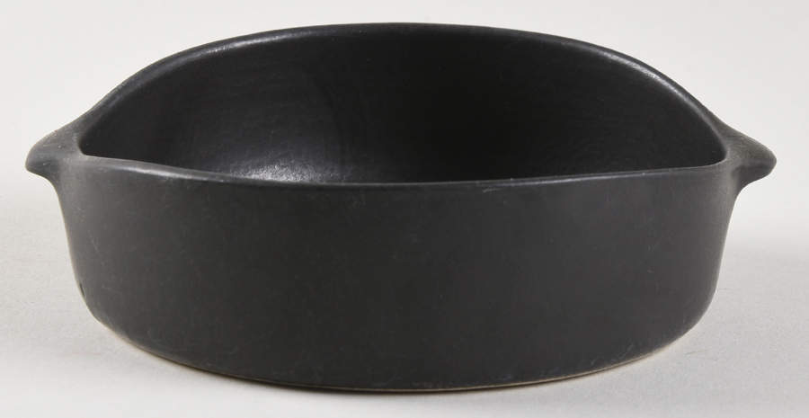 Black Velvet Lugged Fruit/Dessert (Sauce) Bowl by Bennington Potters-1