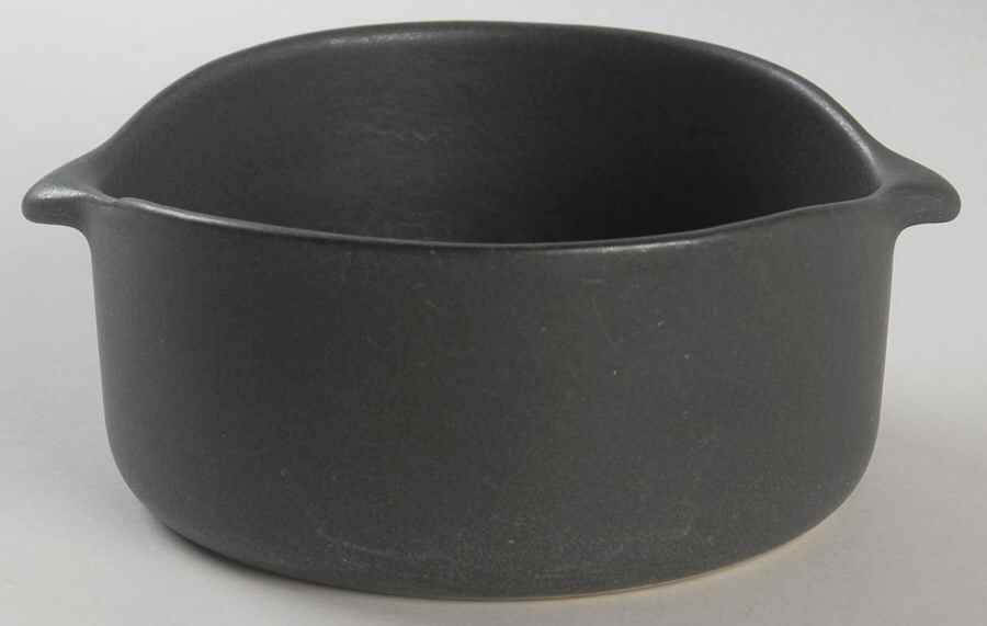 Black Velvet Lugged Soup Bowl by Bennington Potters-1