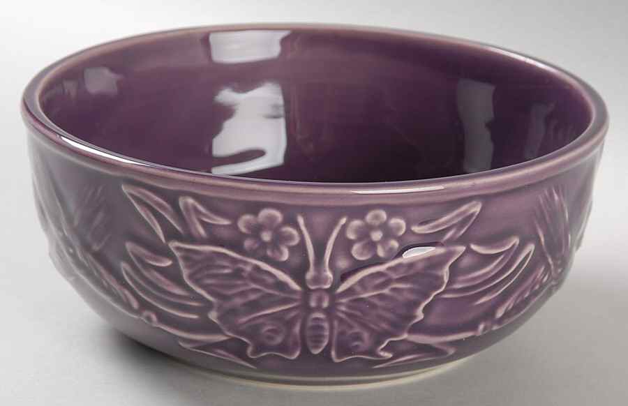 Papillon Lilac Soup/Cereal Bowl by Bordallo Pinheiro-1