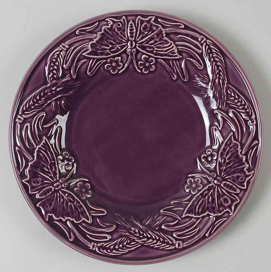 Papillon Lilac Salad/Dessert Plate by Bordallo Pinheiro-1