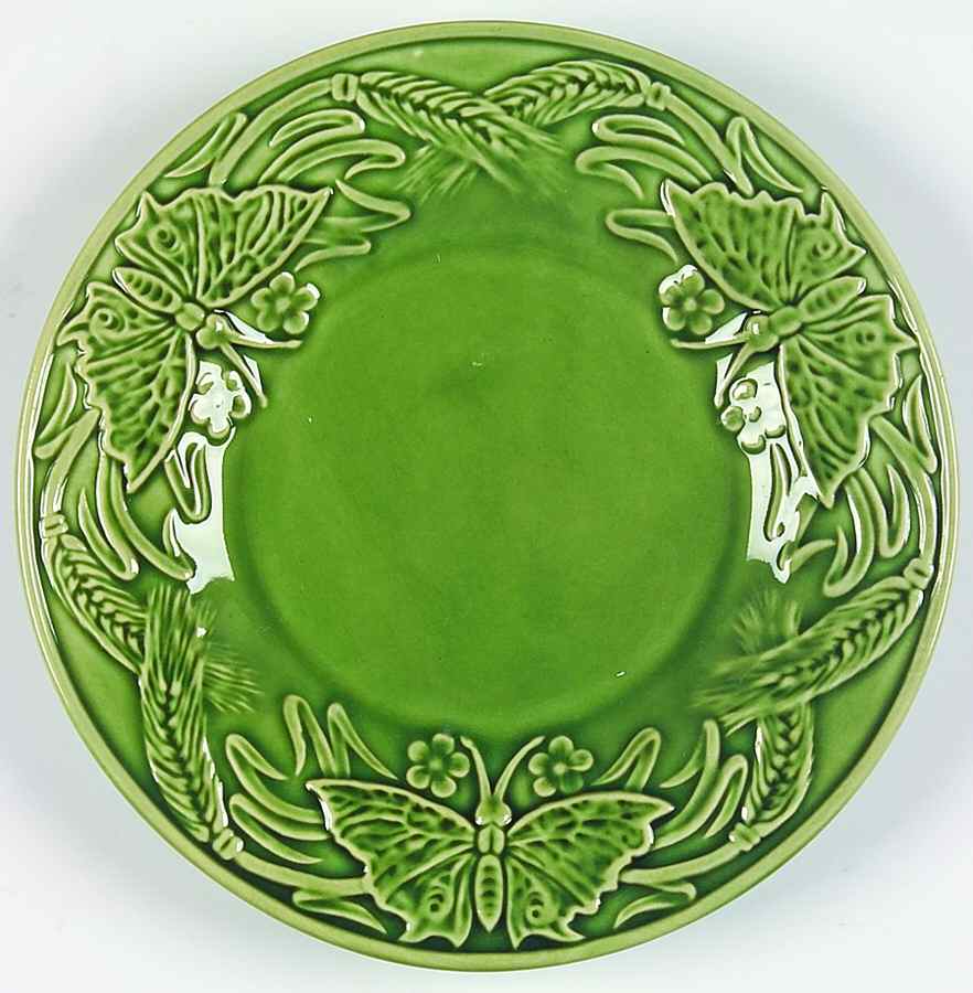Papillon Ivy Green Salad/Dessert Plate by Bordallo Pinheiro-1
