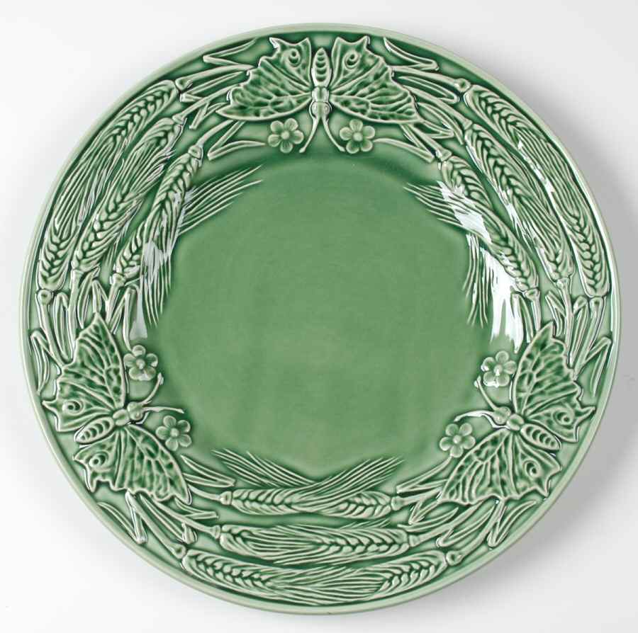 Papillon Ivy Green 12" Chop Plate (Round Platter) by Bordallo Pinheiro-1