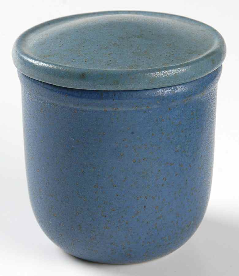 Blue Sugar Bowl & Lid by Bennington Potters-1